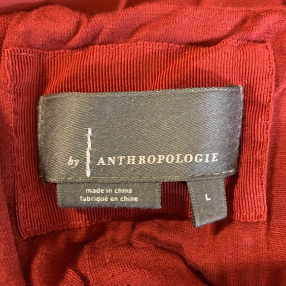 By Anthropologie Women's Sweetheart Bodice Pleated Midi Dress Size L - Picture 9 of 16